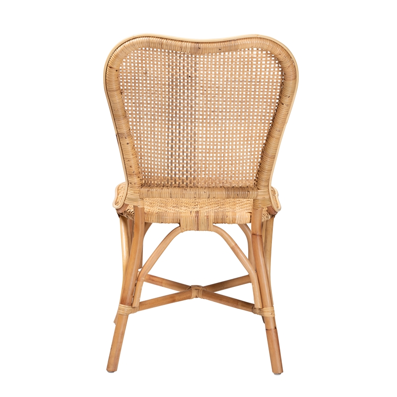 baxton studio irene modern bohemian natural rattan dining chair