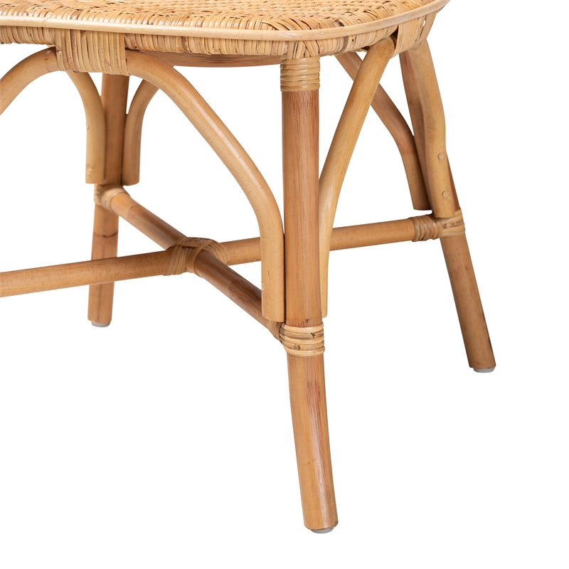 baxton studio irene modern bohemian natural rattan dining chair