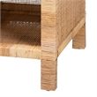 Baxton Studio Bella Brown Mahogany Wood and Rattan 1-Drawer Console Table