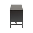 Baxton Studio Truett Brown Wood and Two-Tone Black and Gold Metal TV Stand