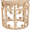 Baxton Studio Natural Brown Rattan 2-Piece Nesting End Table Set