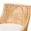 Baxton Studio Bella Modern Bohemian Natural Brown Rattan Bar Stool