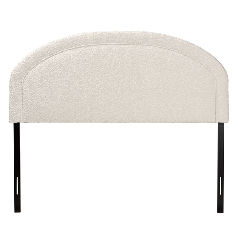Baxton Studio Fiana Modern Cream Boucle Fabric Queen Size Headboard