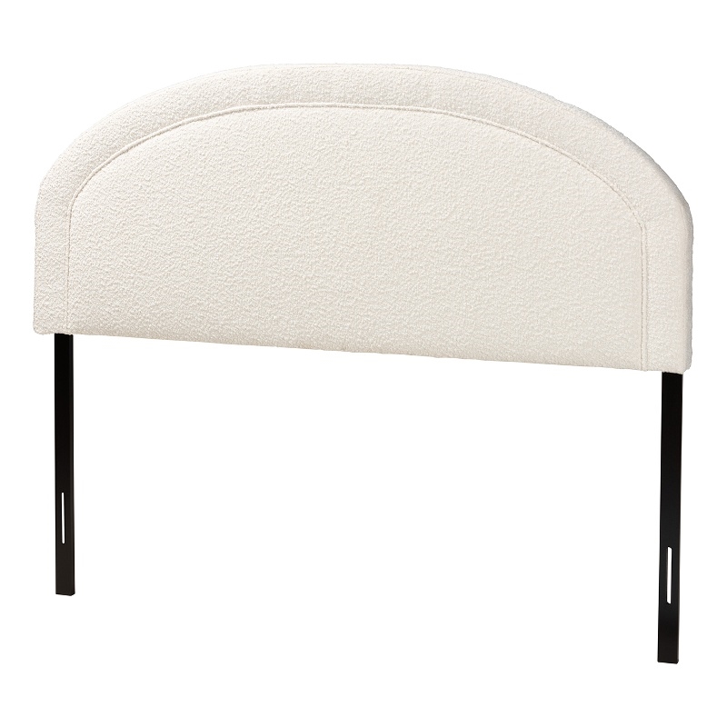 Baxton Studio Fiana Modern Cream Boucle Fabric Queen Size Headboard