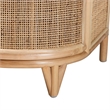 Baxton Studio Oleta Modern Bohemian Natural Brown Rattan 2-Drawer Nightstand
