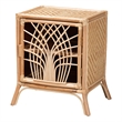 Baxton Studio Danna Modern Bohemian Natural Brown Rattan Nightstand