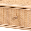 Baxton Studio Lalo Modern Bohemian Natural Brown Rattan 1-Drawer Nightstand