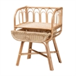 Baxton Studio Panchali Modern Bohemian Natural Brown Rattan Nightstand