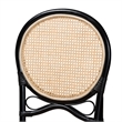 Baxton Studio Ayana Two-Tone Black and Brown Rattan Dining Chair