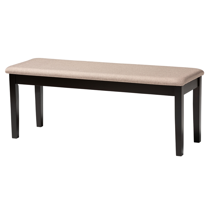 Baxton Studio Olympia Beige Fabric and Espresso Brown Wood 6-Piece Dining Set