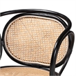 Baxton Studio Palesa Two-Tone Black and Brown Rattan Dining Chair