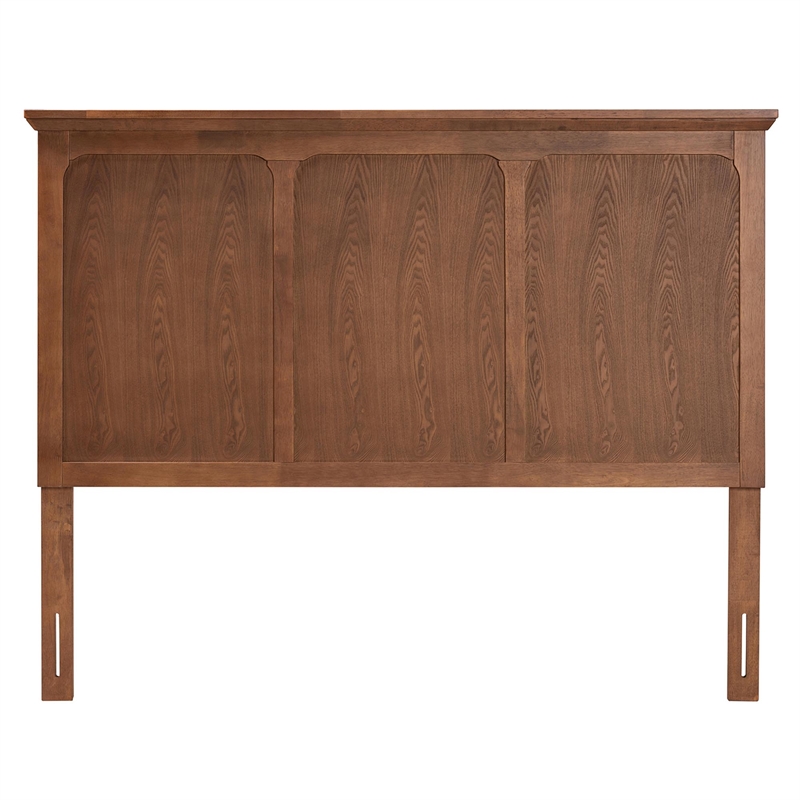 Baxton Studio Alarice Ash Walnut Finished Wood Queen Size Headboard