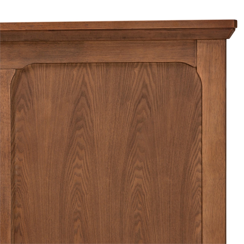 Baxton Studio Alarice Ash Walnut Finished Wood Queen Size Headboard