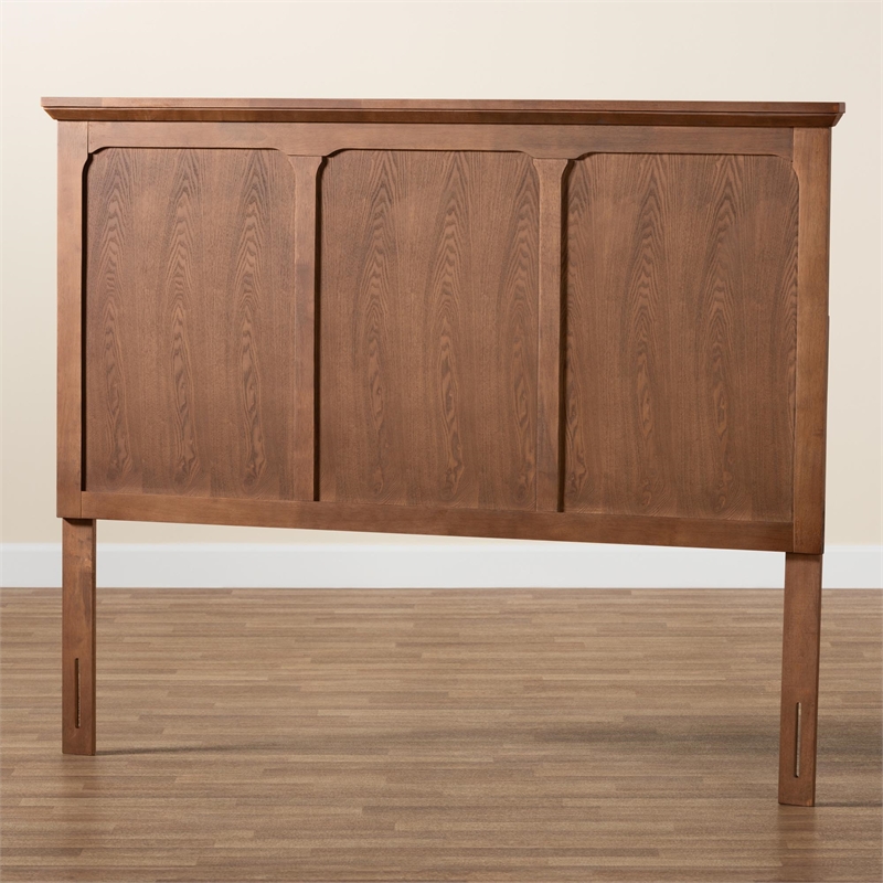 Baxton Studio Alarice Ash Walnut Finished Wood Queen Size Headboard