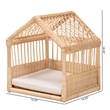 Baxton Studio Pieta Modern Bohemian Natural Brown Rattan Pet Bed