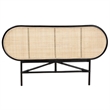 Baxton Studio Reegan Two-Tone Black and Brown Rattan Queen Standalone Headboard