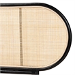 Baxton Studio Reegan Two-Tone Black and Brown Rattan Queen Standalone Headboard