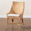Baxton Studio Bella Modern Bohemian Natural Brown Rattan Dining Chair
