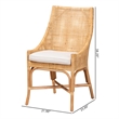 Baxton Studio Bella Modern Bohemian Natural Brown Rattan Dining Chair