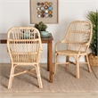 Baxton Studio Sumatera Modern Bohemian Natural Brown Rattan Dining Chair