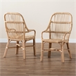 Baxton Studio Sumatera Modern Bohemian Natural Brown Rattan Dining Chair