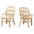 Baxton Studio Sumatera Modern Bohemian Natural Brown Rattan Dining Chair