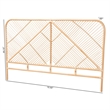 Baxton Studio Walid Natural Brown Rattan Queen Size Standalone Headboard