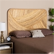 Baxton Studio Delphi Natural Brown Rattan Queen Size Standalone Headboard