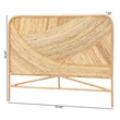Baxton Studio Delphi Natural Brown Rattan Queen Size Standalone Headboard