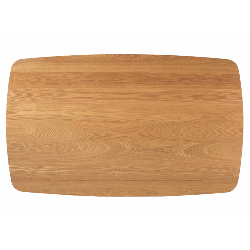 Baxton Studio Flora Mid-Century Modern Natural Oak Finished Wood Dining Table