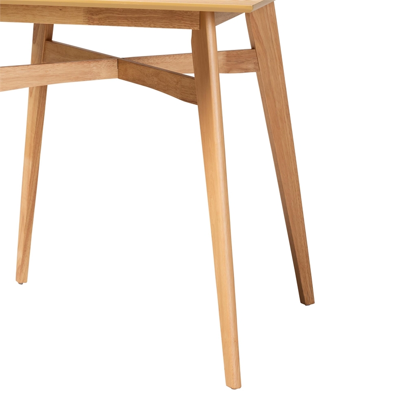 Baxton Studio Leena Natural Oak Finished Wood Counter Height Pub Table