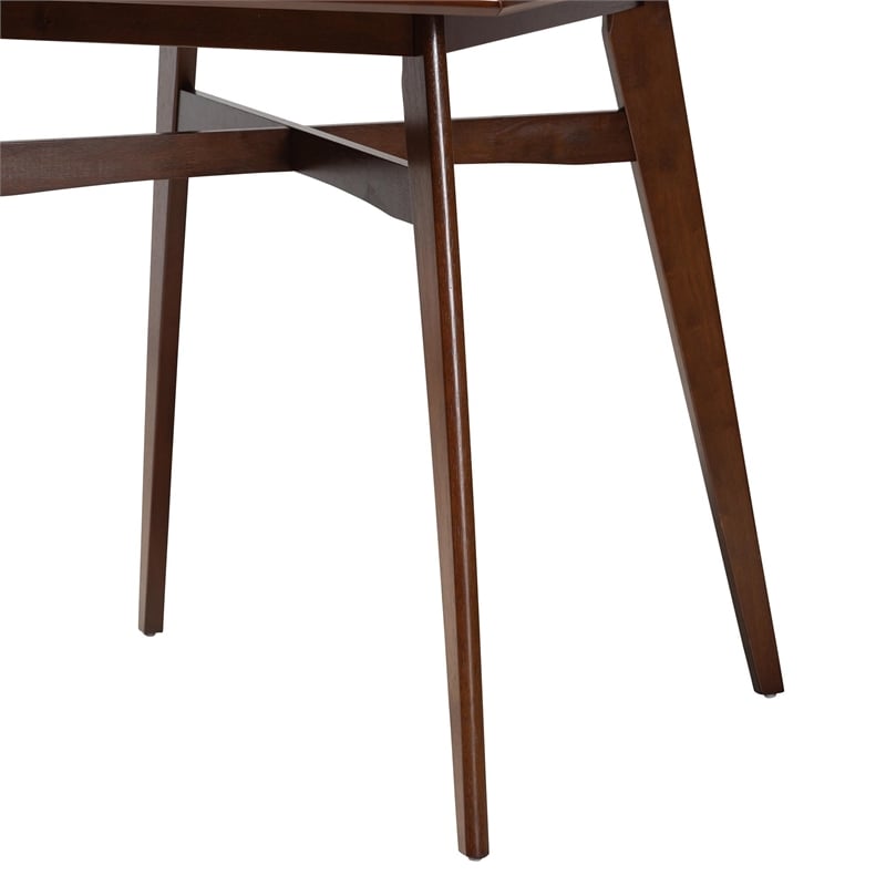 Baxton Studio Leena Walnut Brown Finished Wood Counter Height Pub Table