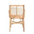 Baxton Studio Seminyak Rattan Lounge Chair with Round Armrests in Brown