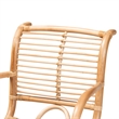 Baxton Studio Seminyak Rattan Lounge Chair with Round Armrests in Brown