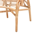 Baxton Studio Seminyak Rattan Lounge Chair with Round Armrests in Brown