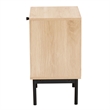 Baxton Studio Sherwin Brown and Black 1-Drawer End Table with Rattan Accent