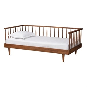 Baxton Studio Matilda Modern Ash Walnut Finished Wood Twin Size Daybed