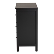 Baxton Studio Yelena Traditional Black Finished Wood 3-Drawer Storage Cabinet