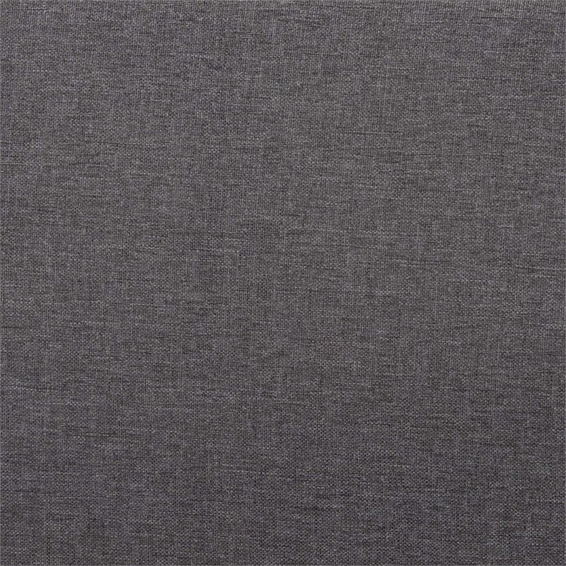 Baxton Studio Delfina Fabric/Wood Full Size Platform Bed in Dark Gray/Brown