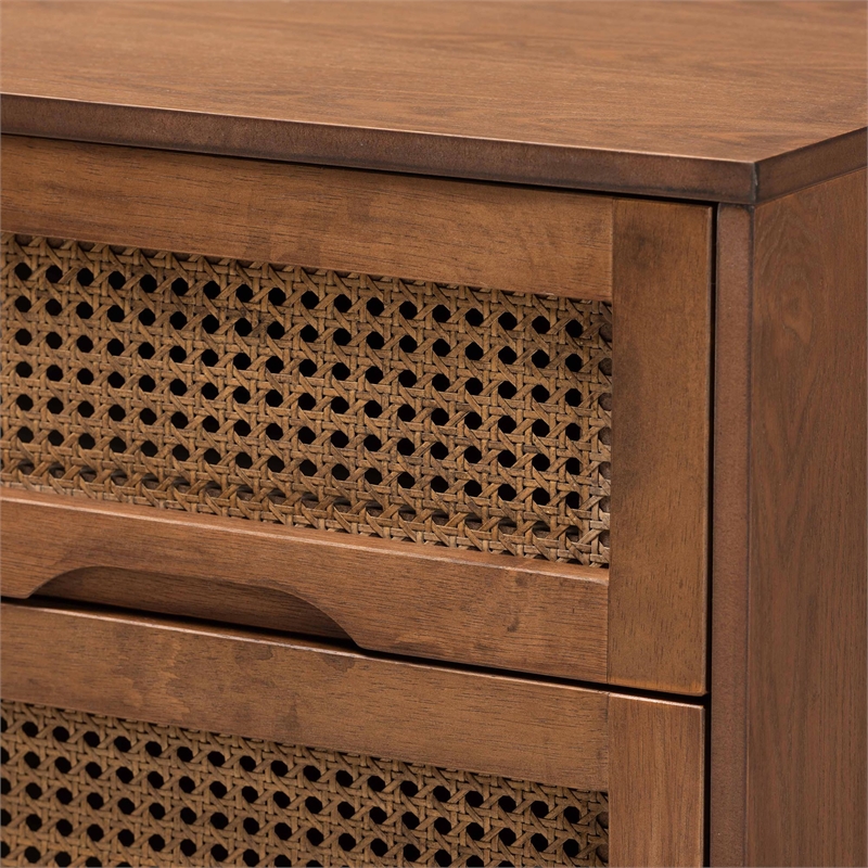 Baxton Studio Demeter Walnut Brown Finished Wood Queen Size 3-Piece Bedroom Set