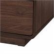 Baxton Studio Jenibelle 5-Drawer Wood Chest with Rounded Corners in Brown