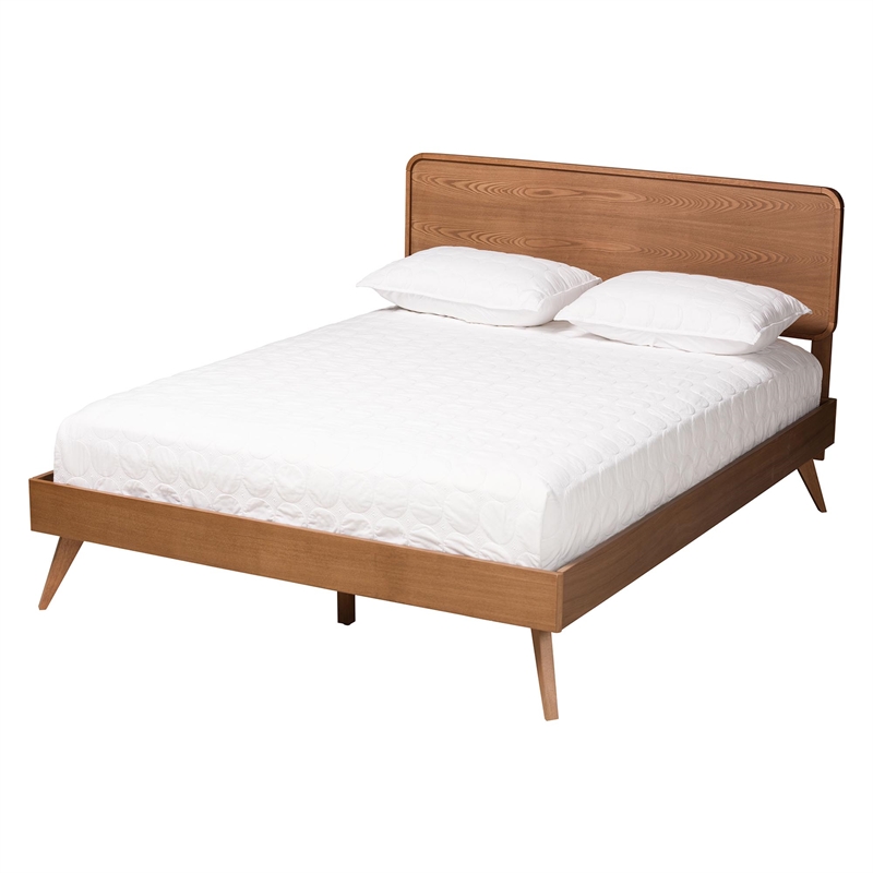 Baxton Studio Demeter Walnut Brown Finished Wood Queen Size 4-Piece Bedroom Set