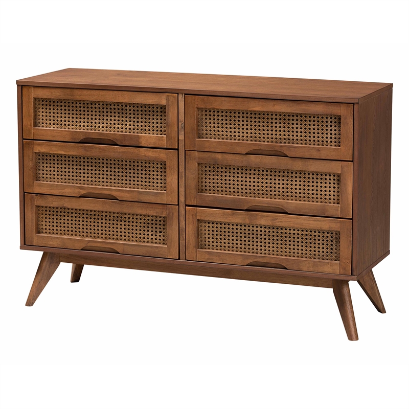 Baxton Studio Demeter Walnut Brown Finished Wood Queen Size 4-Piece Bedroom Set