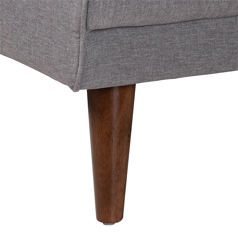 Baxton Studio Claire Slate Fabric Upholstered Convertible Sleeper Sofa