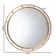 Baxton Studio Ulvi Antique Goldleaf Round Accent Mirror