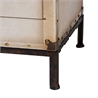 Baxton Studio Laura Vintage White Canvas 2-Drawer End Table Trunk