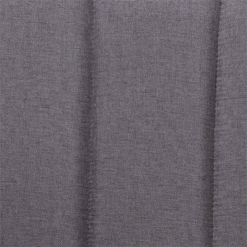Baxton Studio Kalista Gray Fabric and Brown Wood Queen Size Bed with Tables