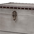 Baxton Studio Calidore Vintage Silver Metal 2-Drawer End Table