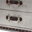 Baxton Studio Jacey Vintage Silver Metal 2-Drawer End Table