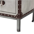 Baxton Studio Jacey Vintage Silver Metal 2-Drawer End Table